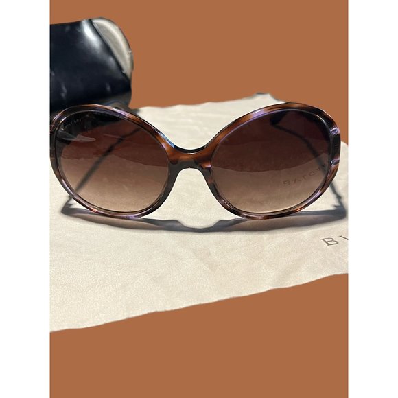 Bulgari Bvlgari Sunglasses Case Cloth Women 8108B Italy Big Rhinestones READ main image 5
